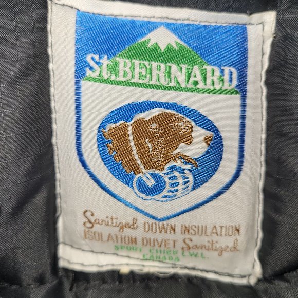 St Bernard Vintage Jacket Ski Snowmobile Winter Down Parka Retro Womens Medium - Picture 3 of 3
